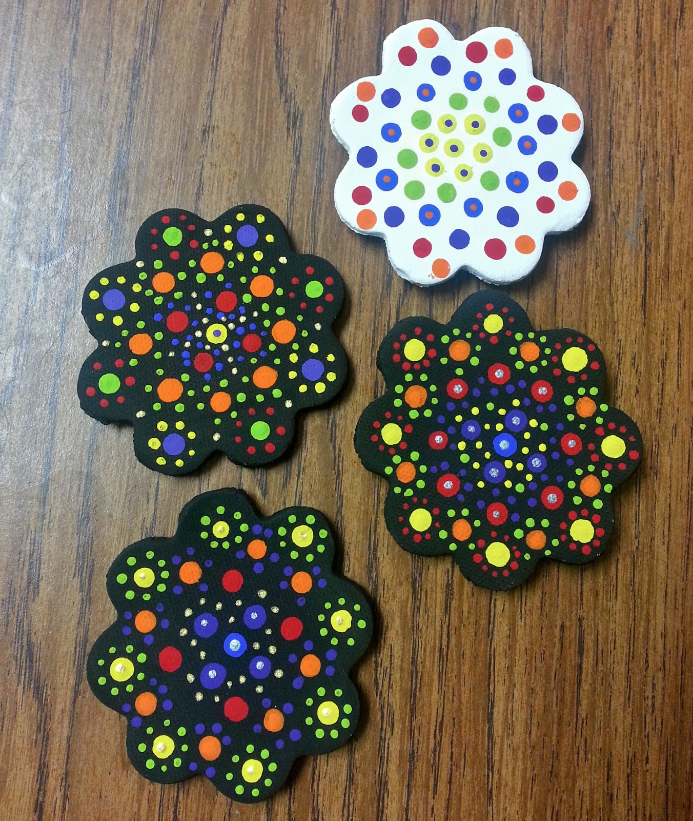 Australian Dot Art Clay Magnets